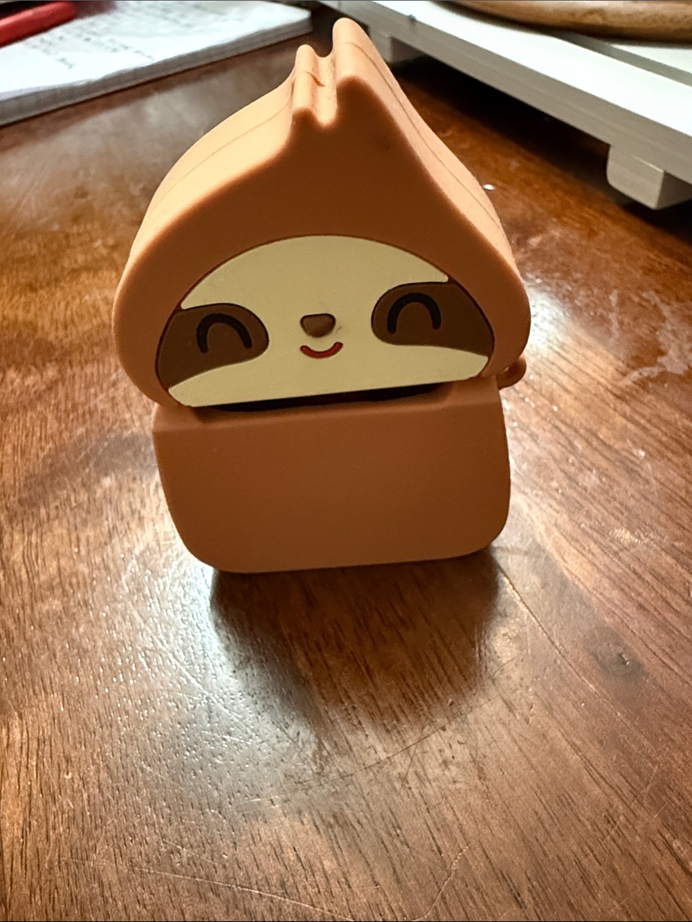 Brown Sloth Small Pet Accessory - Cute Silicone  air pod case fits gen 2